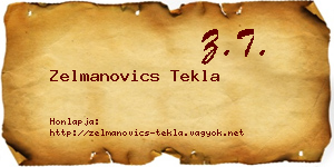 Zelmanovics Tekla névjegykártya