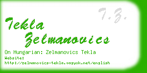 tekla zelmanovics business card